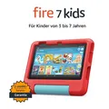 Produktbild: Amazon Fire 7 Kids Kinder Tablet (2022) WiFi 16 GB rote Hülle • ohne Werbung B099H8RVRY