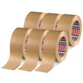 Produktbild: tesa tesapack 4713 Paketband im 6er Pack - Papier Klebeband zum Verschließen von Verpackungen, recyclingfreundlich und lösungsmittelfrei - braun - 6 Rollen je 50 m x 50 mm
