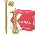 Produktbild: KLIMAS Holzschrauben Torx - Tellerkopfschrauben TX Gelb Schrauben - Flachkopfschrauben Holz - Tellerkopf - Schrauben Set Torx - Holzschrauben Set Dachkonstruktion Schrauben - 8x280 mm - 50 Stück