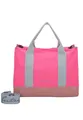 Produktbild: Fritzi Canvas Tote Bag Canvas Neon Pink Shopper Baumwollmix Damen Handtasche Umhängetasche Festival City Beach vegan 29,5 x 40 x 14 cm, Pink