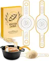 Produktbild: KRUSTENZAUBER Brotschlinge - 2 Stück - aus langlebigen Silikon als Brot backen Zubehör - Die Brotbackmatte sorgt für reibungsloses Heben des Brotes aus dem Topf - Backmatte Brot, Bread mat
