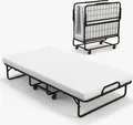 Produktbild: GOPLUS Gästebett 96×191cm, Klappbett mit Metallgestell & Memoryschaum-Matratze, Einzelbett klappbar mit 4 Universalrädern für Gästezimmer & Büro