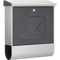 Produktbild: BURG Briefkasten LUCENTA 2700 - mit Zeitungsbox, Edelstahl rostfrei