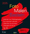 Produktbild: Foto-Malen-Basteln Bastelkalender schwarz groß 2025 Fotokalender zum Selbstge...