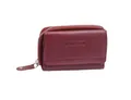 Produktbild: Otario Mini Geldbörse Kompakte Leder Minibörse rot mit Reißverschluss