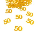 Produktbild: Oblique Unique® Konfetti Zahl 50 Gold Glitzereffekt Deko Geburtstag Hochzeitstag Jubiläum - großes Konfetti -
