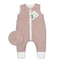Produktbild: Ehrenkind® Babyschlafsack | Schlafsack mit Füßen 2.5 TOG | Bio-Baumwolle | Ganzjahres Schlafsack Baby Gr. 80 Farbe Rose Tropfen | Oeko-Tex | Schlafsack winter und Sommer Schlafsack Kinder