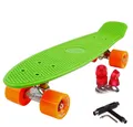 Produktbild: FunTomia Miniskateboard Kinder Cruiserboard Miniboard 57cm mit oder ohne LED Leuchtrollen