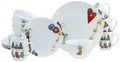 Produktbild: CreaTable, 21847, Serie Luna Socken, 16-teiliges Geschirrset für 4 Personen, Kombiservice aus Porzellan, spülmaschinen- und mikrowellengeeignet, Qualitätsproduktion
