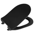 Produktbild: Wenko-Wenselaar GmbH & Co. KG WENKO WC-Sitz Sedilo Premium, Absenkautomatik, Extra flacher Toilettensitz aus antibakteriellem Duroplast, 1 WC-Sitz, Farbe: schwarz 23827100
