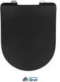 Produktbild: WENKO Premium WC-Sitz SEDILO matt Schwarz, Absenkautomatik, Duroplast #82200825