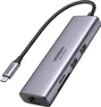 Produktbild: Ugreen 7in1 Hub, USB Typ-C, 2x USB 3.2 Gen 1, HDMI 4K 60Hz, SD- und TF-Kartenleser, USB Typ-C PD 100W, RJ45 1000Mbps (1Gbps), grau (60515 CM512)