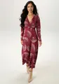Produktbild: Aniston SELECTED Maxikleid mit V-Ausschnitt in Wickeloptik und Unterbrustnaht