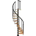 Produktbild: Dolle Spindeltreppe Calgary Ø 140 cm Metallelemente Anthrazit 11 Stufen FSC®