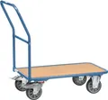 Produktbild: FETRA Magazinwagen, mit Holzplattform, L 850 x B 500 mm, bis 400 kg, Stahlrohr, blau 125479