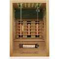 Produktbild: Dewello® Infrarotkabine Infrarotsauna MILTON 135cm x 105cm inkl. 6 Vollspektrumstrahler, Bodenstrahler, 2 Personen, LED