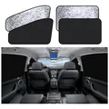 Produktbild: Sonnenschutz Auto Seitenscheibe Magentisch UV Schutz Schwarz 4 Stück 48 5x48