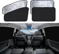 Produktbild: Auto Sonnenschutz Magnetisch 4 Stück Schwarz Metall Legierter Stahl Polyester...