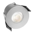 Produktbild: S-Polylight PREMIUM Mini LED- Einbauspots Warmweiss 3.000K, DIMMBAR, IP65, FUNK 3W LED Einbaustrahler Terrassenüberdachung, Terrassenbeleuchtung, Bad, Sauna, LED Spots (SILBER, 1x LED-Spot)