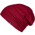 Produktbild: Enter the Complex® Leichte Beanie Mütze, Herren und Damen, Übergangsmütze, Sommer Beanie, Dünne Kopfbedeckung, Baumwolle (Jersey), L/XL, Weinrot