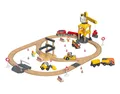 Produktbild: Lupilu Holz Eisenbahnset Baustelle Kinder Spiel FSC 59 tlg. batteriebetrieben