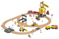 Produktbild: lupilu Eisenbahn Set Baustelle 59-teilig Selbstfahrender Zug Kran LKW Radlader