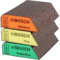 Produktbild: Bosch Schleifschwamm Expert S470, 3-teiliges Set, für Farbe und Holz, Körnung mittel, fein, superfein