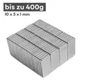 Produktbild: MaajeeKuto Magnet Neodym Magnet 10x5x1 mm N38 Quadermagnet 400g Haftkraft Stark (50-St)