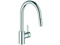 Produktbild: GROHE Eurosmart Cosmopolitan Einhand-Spültischbatterie, Ausladung 223mm, herausziehbare Dual Spülbrause, schwenkbar, 31481001
