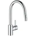 Produktbild: Spültischmischer Grohe Eurosmart Cosmopolitan mit herausziehbare Geschirrbrause, Ausladung 223 mm, chrom - 31481001
