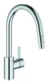 Produktbild: Grohe Eurosmart Cosmopolitan Einhand-Spültischbatterie mit ausziehbarer Dual Spülbrause hoher Auslauf - Chrom - 31481001