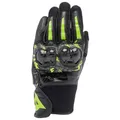 Produktbild: Dainese - Mig 3 Unisex Gloves, Leder-Motorradhandschuhe, Knöchelschutz, Touchscreen, für Männer und Frauen, Schwarz/Anthrazit/Fluo Gelb, L