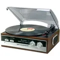 Produktbild: Soundmaster PL186H Plattenspieler Radio eingebaute Lausprecher Kopfhörerbuchse Radioplattenspieler (Riemenantrieb, Plattenspieler mit Lautsprechern, Plattenspieler mit Radio) braun