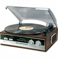 Produktbild: Soundmaster PL186H Plattenspieler mit UKW Radio Stereo Lautsprecher Retro Design