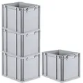 Produktbild: PROREGAL SuperSparSet 4x Eurobox NextGen Economy, Griffe zu, HxBxT 32x30x40cm, 30 Liter, Eurobehälter, Box, Transportbehälter
