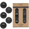 Produktbild: Christbaumkugeln Weihnachtskugeln Glas Ø 10 cm 6 Stück ebony black