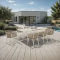 Produktbild: Gartenmöbel Set mit ausziehbarem Esstisch und 8 Stühlen Rope