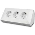 Produktbild: ChiliTec DELPHI 3-Fach Steckdosenblock Weiß 250V 16A
