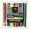 Produktbild: 220 Pfeifenputzer Bunt zum Basteln - 30 Farben inklusive Glitzerdraht - Cheni...