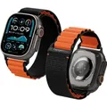 Produktbild: Spigen WBF1 Armband für Apple Watch 44 / 45 / 46 / 49 mm - Schwarz und Orange (44 mm, 45 mm, 46 mm, 49 mm, Nylon) (AMP10145)