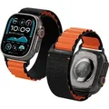 Produktbild: Armband für Apple Watch 49/46/45/44 mm, Spigen WBF1 Band, Schwarz-Orange