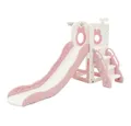 Produktbild: Joyz Rutsche Kinderrutsche 3in1 Spielturm Set mit Rutsche Basketballkorb und Treppe, Spielgerüst für Kinder Kleinkinder ab 3 Jahren Rosa Indoor / Outdoor