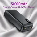 Produktbild: Powerbank 50000 mAh 22,5 W Schnellladung USB-C USB-A Digitalanzeige Slim Hganus