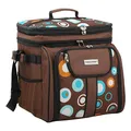 Produktbild: anndora Picknicktasche braun Retro Kühltasche inkl. Zubehör 4 Personen 29 Teile