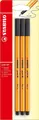 Produktbild: STABILO Fineliner point 88 schwarz 3er Set