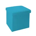 Produktbild: Faltbarer Sitzhocker 30x30x30 cm in Himmel BLAU  Sitzwürfel mit Stauraum und ...