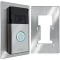 Produktbild: Baron Design | Edelstahl Blende | Zubehör für Ring Videotürklingel/Video Doorbell | Akku 2. Gen 3 Plus 4 Pro Battery | Halterung, Schild, Befestigung, Platte für Klingel
