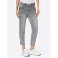 Produktbild: 7/8-Jeans HEINE, Damen, Gr. 46, Normalgrößen, blau (light grau, denim), 98% Baumwolle, 2% Elasthan, unifarben, 7/8-Länge, Jeans