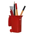 Produktbild: 1  Stück SULO Mini Müllbehälter Rot Mülltonne Schreibtischorganizer Stifteköcher