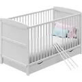Produktbild: Home Collective Babybett, Weiß, Holz, 70x140 cm, Babymöbel, Babybetten, Gitterbett